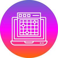 Heatmap Line Gradient Circle Icon vector