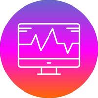 System Monitoring Line Gradient Circle Icon vector