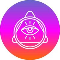 Eye Of Providence Line Gradient Circle Icon vector
