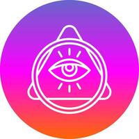 Eye Of Providence Line Gradient Circle Icon vector