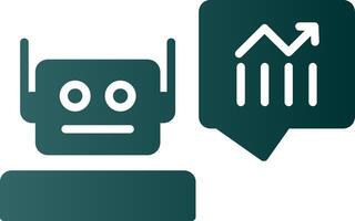 Prediction Glyph Gradient Icon vector