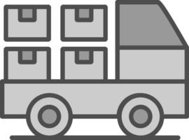 Logistics Line Filled Greyscale Icon Design vector