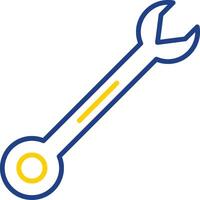 Wrench Line Two Colour Icon Design vector