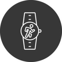 Running Line Inverted Icon Design vector