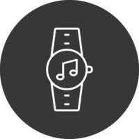 música línea invertido icono diseño vector