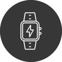 Charge Line Inverted Icon Design vector