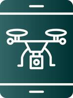 Drone Glyph Gradient Icon vector
