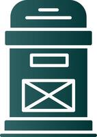 Postbox Glyph Gradient Icon vector