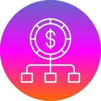 Budget Line Gradient Circle Icon vector