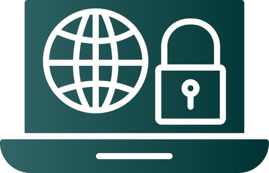 Internet Security Glyph Gradient Icon vector