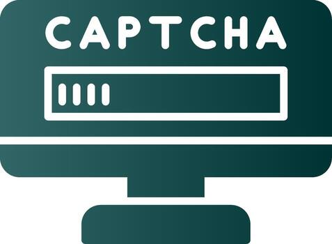 Captcha Glyph Gradient Icon vector