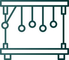 Pendulum Line Gradient Icon vector