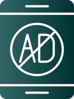 Ad Blocker Glyph Gradient Icon vector