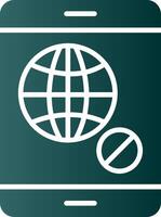 No Internet Glyph Gradient Icon vector