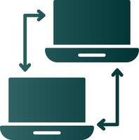 Computer Networking Glyph Gradient Icon vector