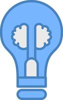 Creative Idea Line Filled Blue Icon vector