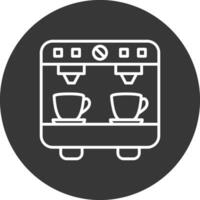 café máquina línea invertido icono diseño vector