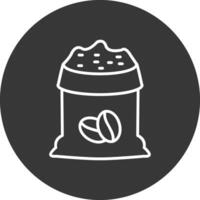 Bean Sack Line Inverted Icon Design vector