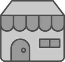 Market Place Line Filled Greyscale Icon Design vector