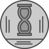 Hourglass Line Filled Greyscale Icon Design vector