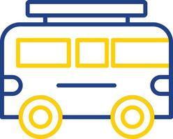 Camper Line Two Colour Icon Design vector