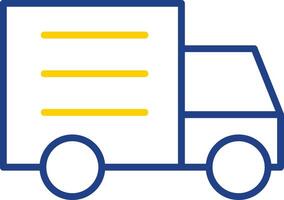 Truck Line Two Colour Icon Design vector