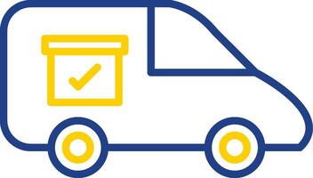 Van Line Two Colour Icon Design vector