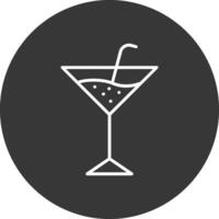 martini línea invertido icono diseño vector