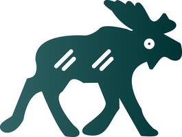 Moose Glyph Gradient Icon vector