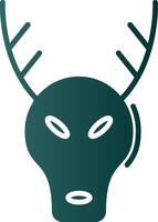 Stag Glyph Gradient Icon vector