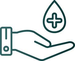 Hand Hygiene Line Gradient Icon vector