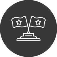 Flags Line Inverted Icon Design vector