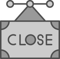 Close Line Filled Greyscale Icon Design vector