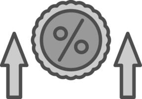 Sale Promotion Line Filled Greyscale Icon Design vector