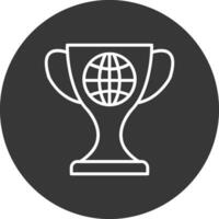 World Line Inverted Icon Design vector