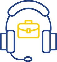 Support Line Two Colour Icon Design vector