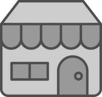 Find A Store Line Filled Greyscale Icon Design vector