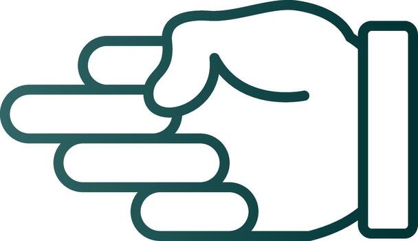 Pointing Left Line Gradient Icon vector