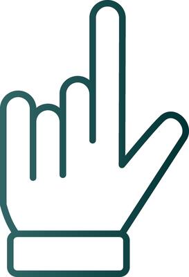 Pointing Hand Line Gradient Icon