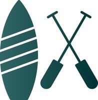 Paddle Board Glyph Gradient Icon vector