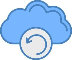 Backup Line Filled Blue Icon vector