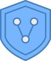 Connect Security Line Filled Blue Icon vector