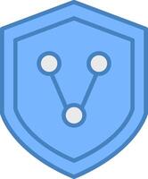 Connect Security Line Filled Blue Icon vector