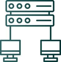 Networking Line Gradient Icon vector