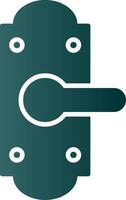 Door Lock Glyph Gradient Icon vector