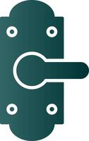 Door Lock Glyph Gradient Icon vector