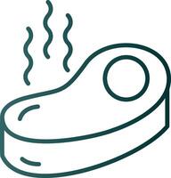 Steak Line Gradient Icon vector
