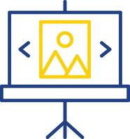 Slideshow Line Two Colour Icon Design vector