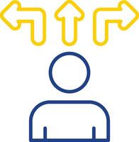 Decision Making Line Two Colour Icon Design vector