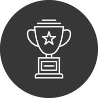 Trophy Line Inverted Icon Design vector